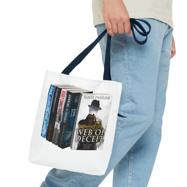 Tote Bag  - I Love Renée Pawlish Books - Web of Deceit front - Image 19