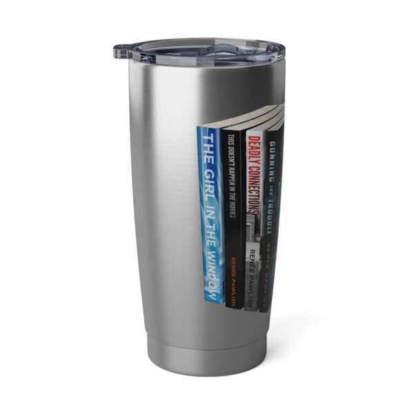 Vagabond 20oz Tumbler - Upright books - Web of Deceit front - Image 3