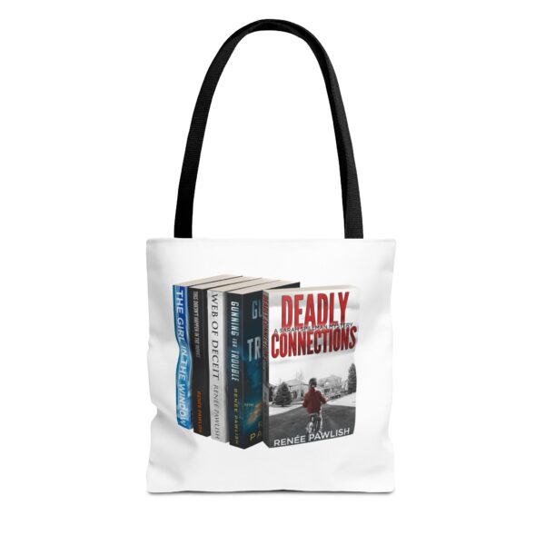 Tote Bag  - I Love Renée Pawlish Books - Deadly Connections front